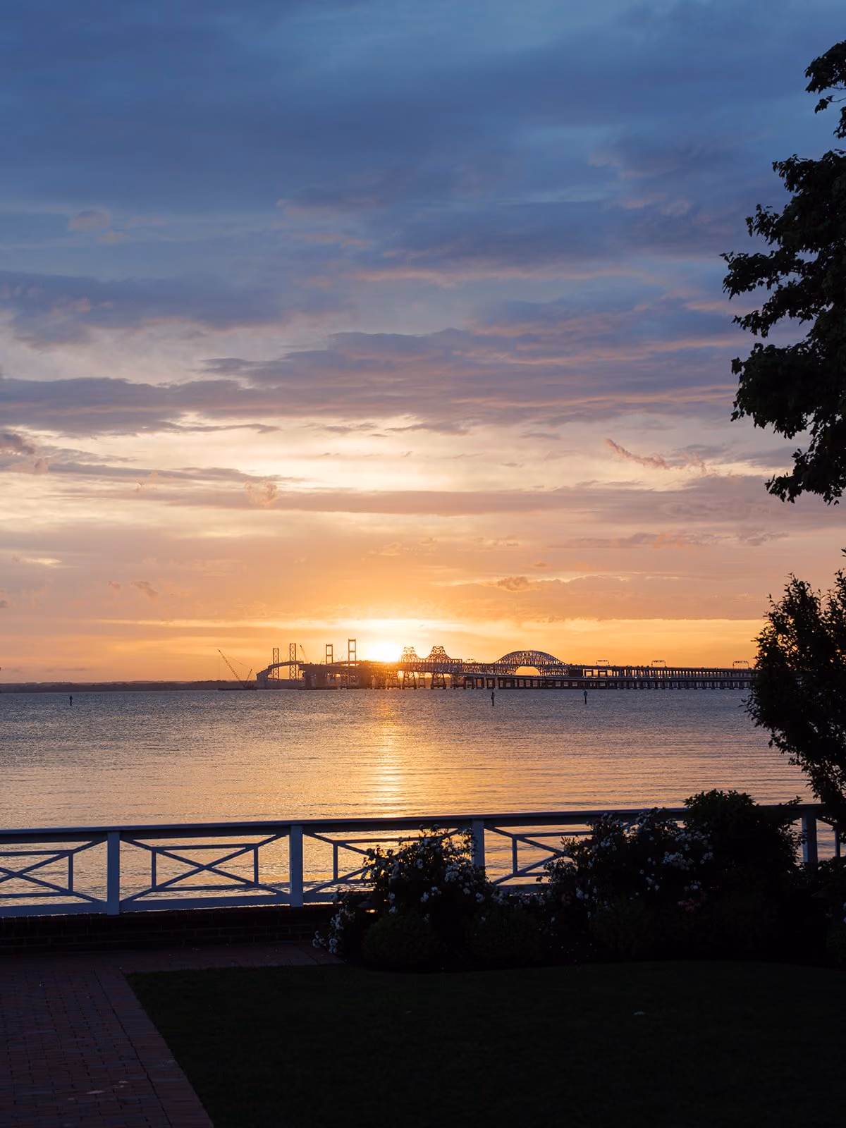 Sunset wedding portraits at the Beach House at Chesapeake Bay Beach Club