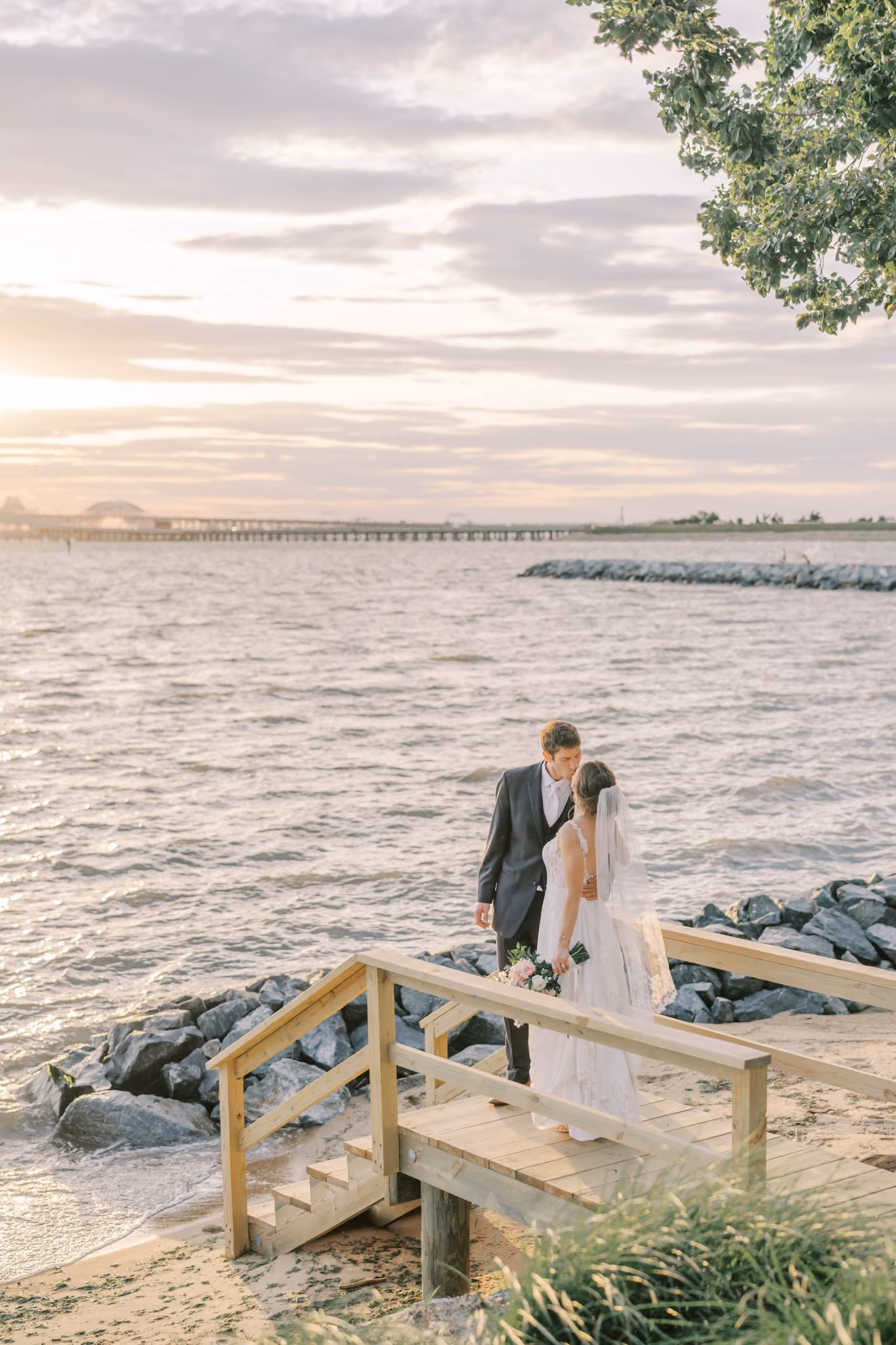 Sunset Ballroom Rooftop couple at Chesapeake Bay Beach Club