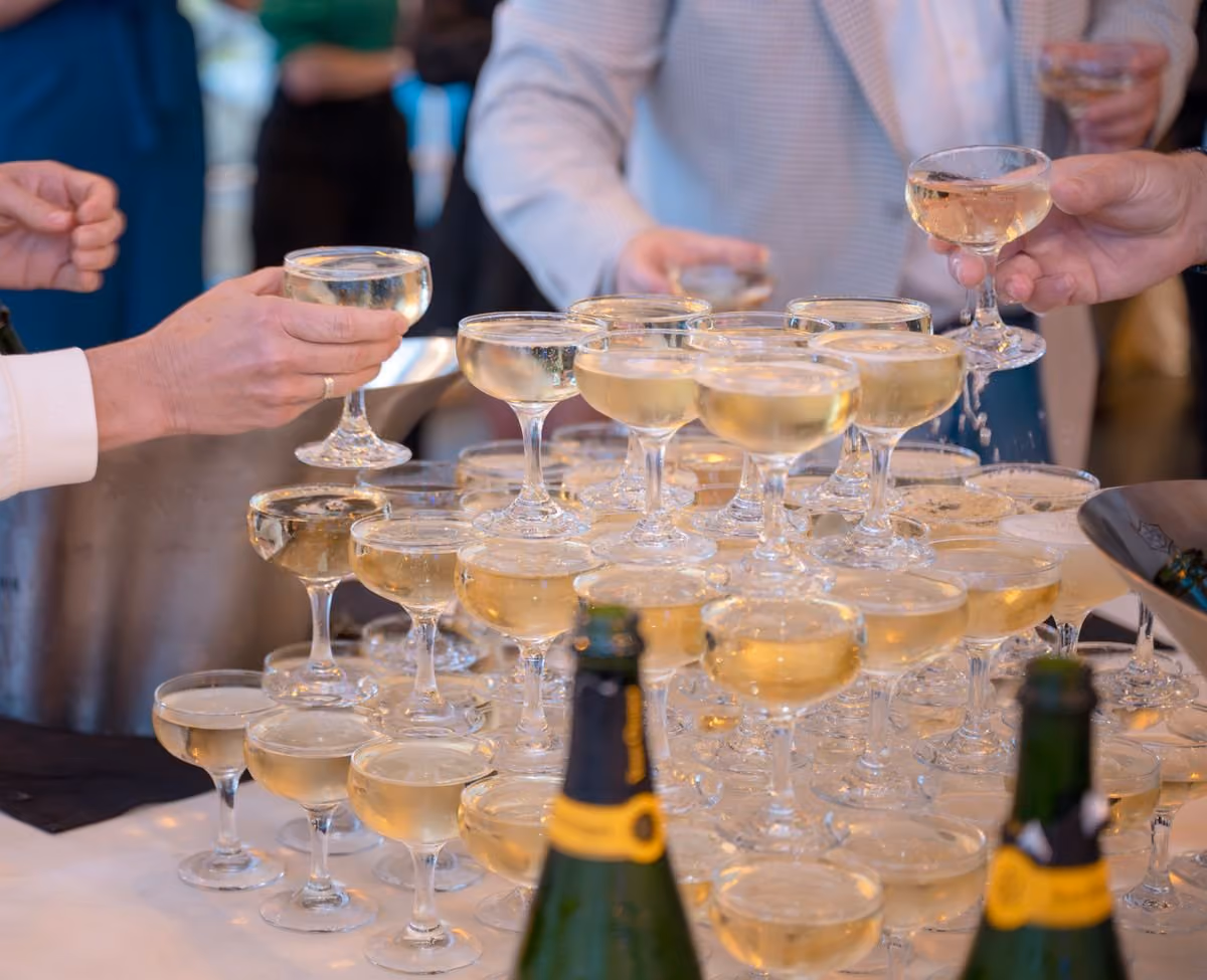 Curated beverage spread at Chesapeake Bay Beach Club