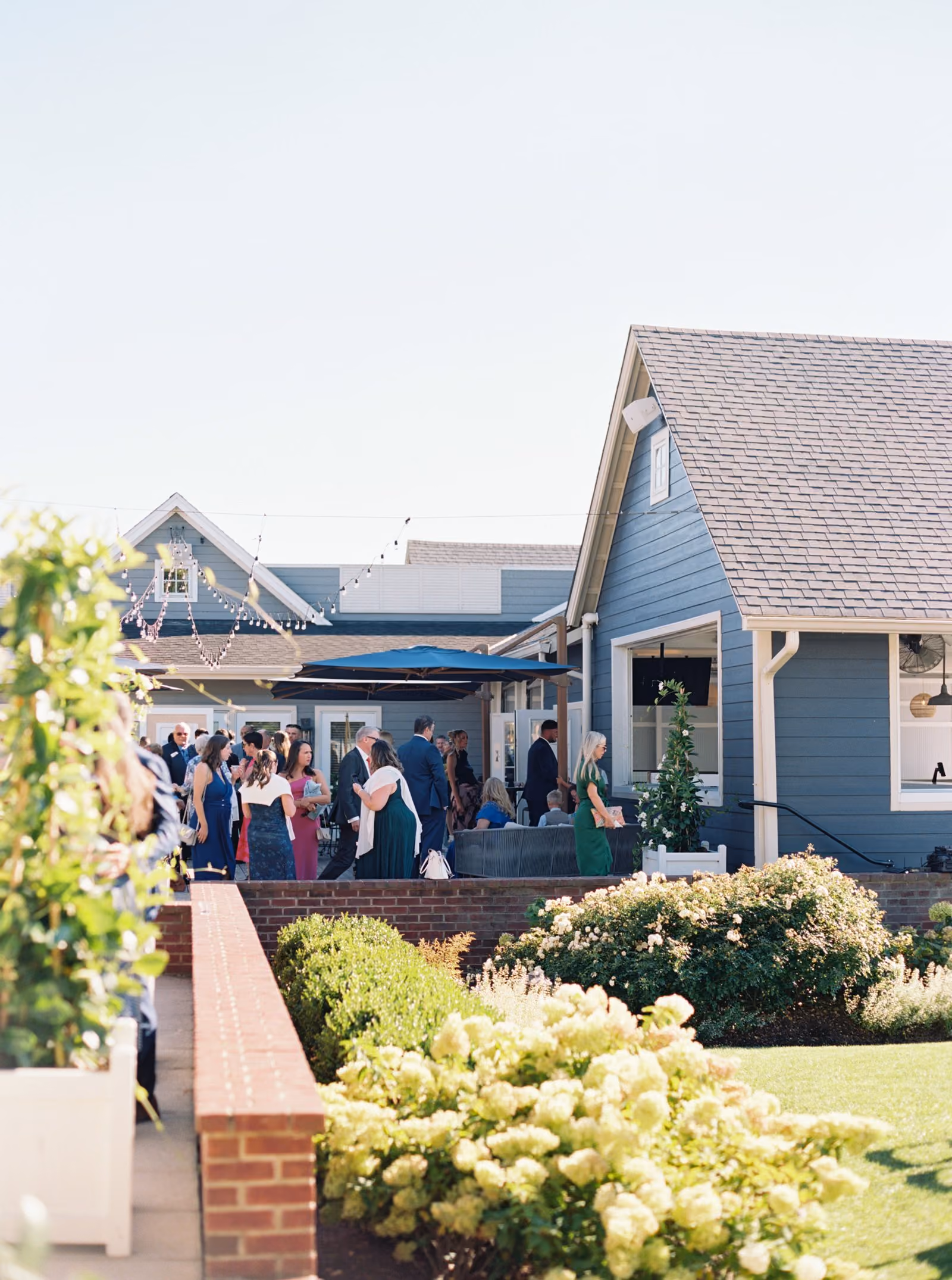 Beach House courtyard ceremony setup at Chesapeake Bay Beach Club