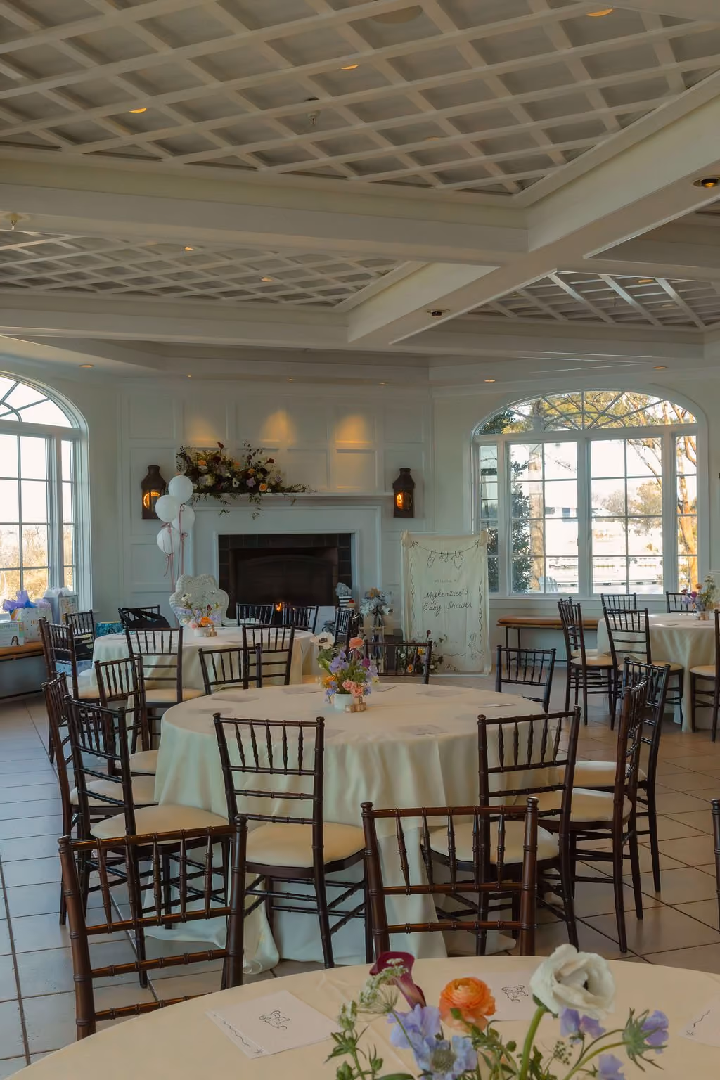 Formal banquet setting at Chesapeake Bay Beach Club