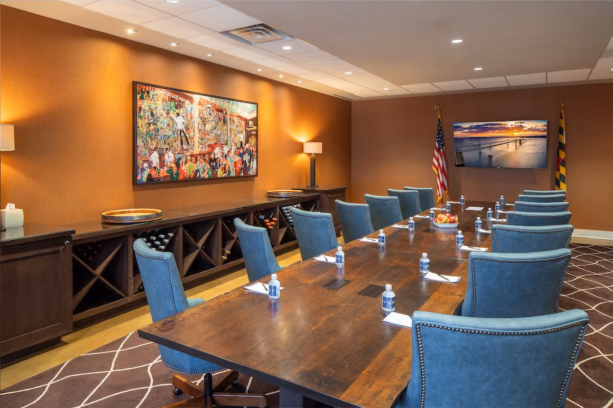 Inn boardroom meeting space at Chesapeake Bay Beach Club