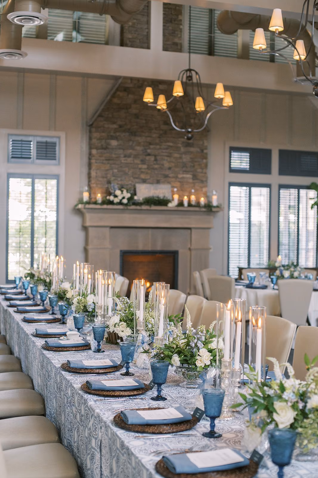 Elegant reception decor in the Inn Ballroom at Chesapeake Bay Beach Club