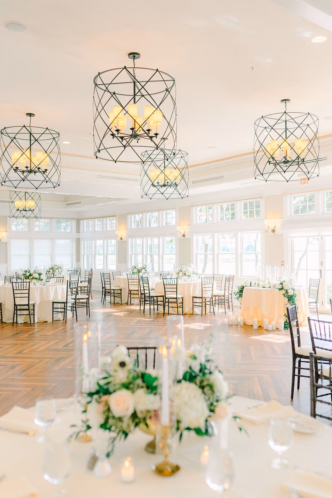 Wedding reception in the Sunset Ballroom at Chesapeake Bay Beach Club