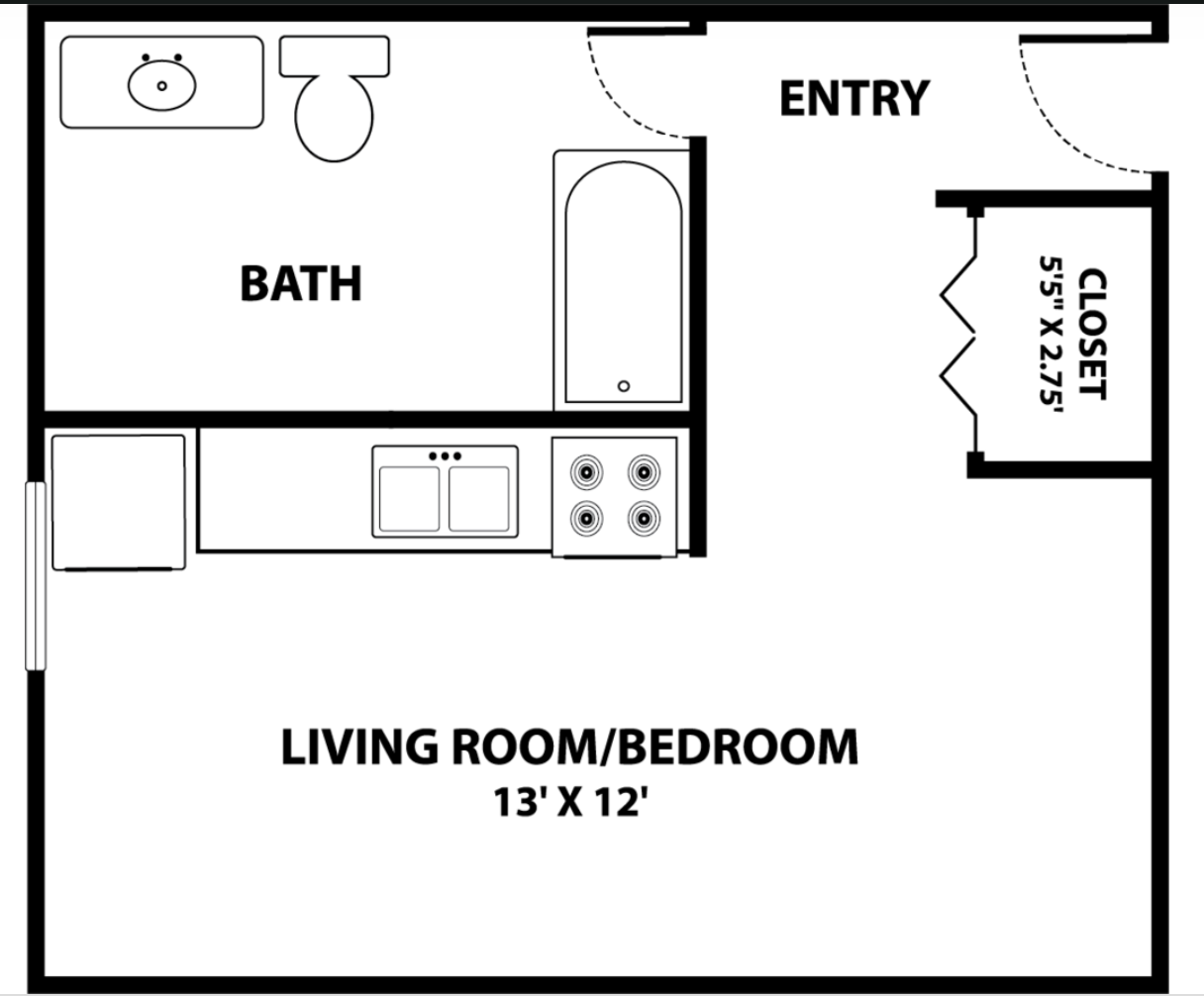 Studio floor plan layout