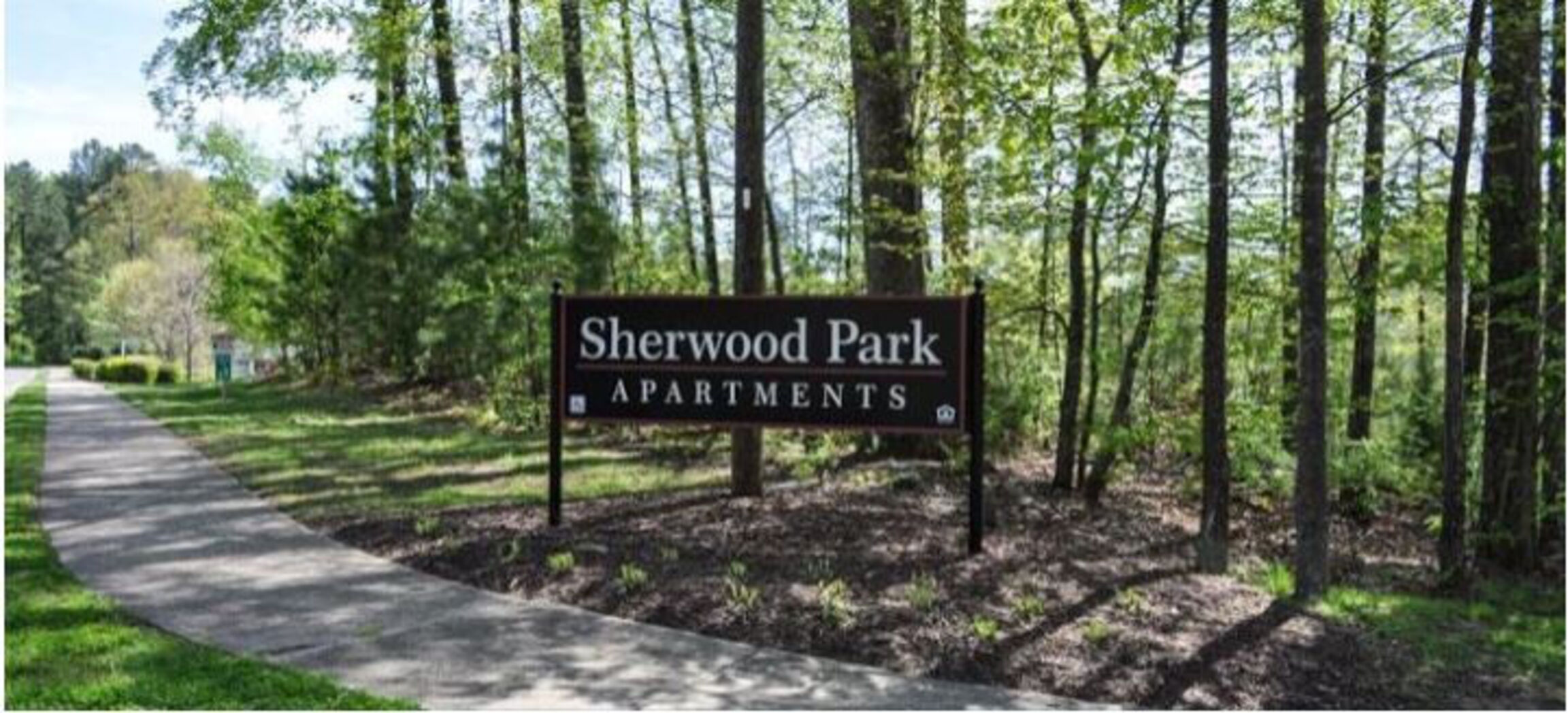 Outside sign of apartment complex