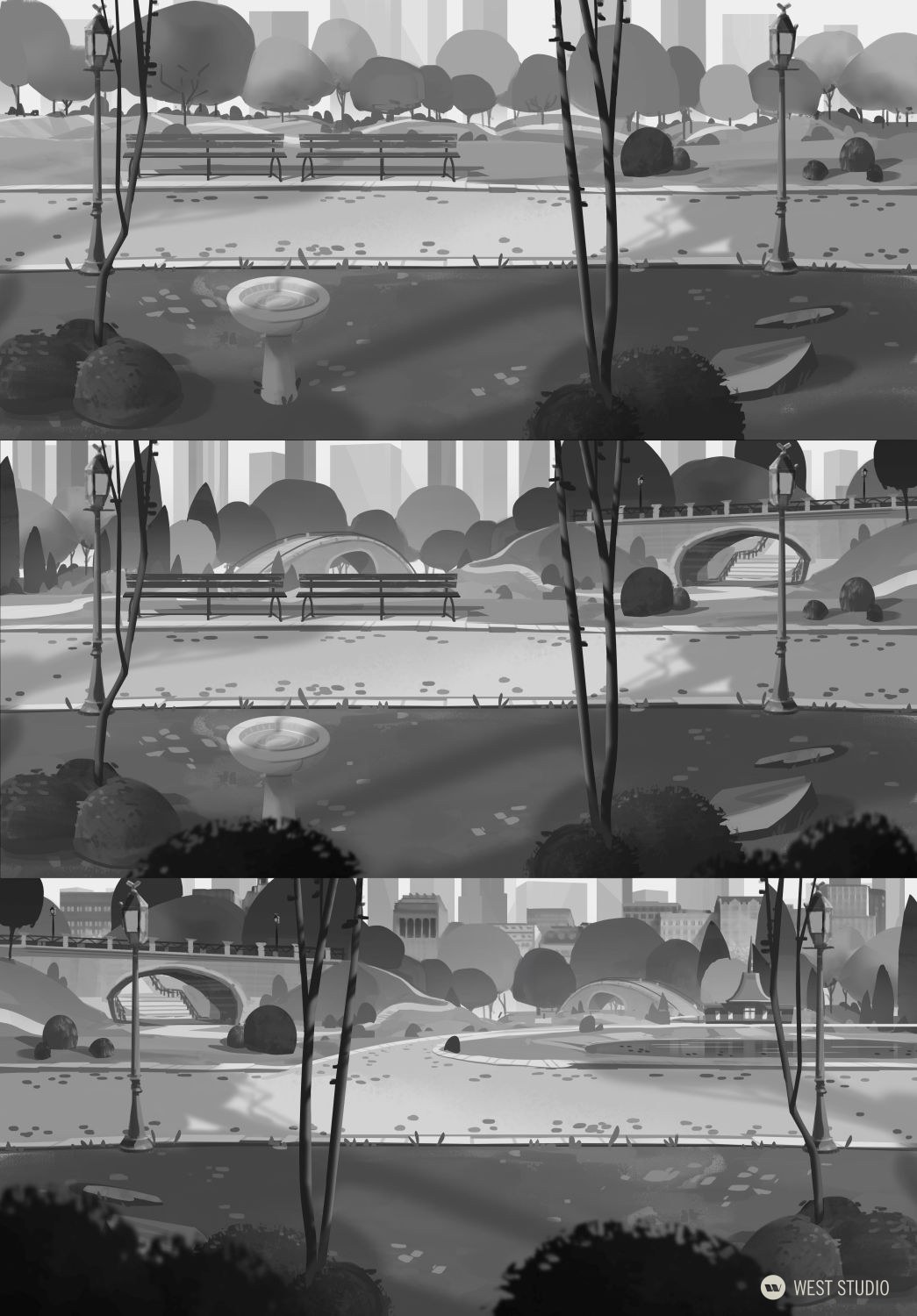 Animation, Background Paintings, Stylized, Illustration, Film