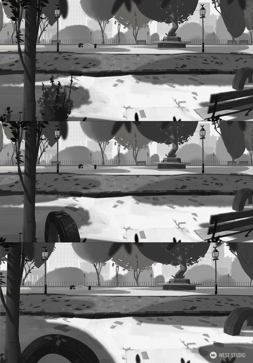 Animation, Background Paintings, Stylized, Illustration, Film