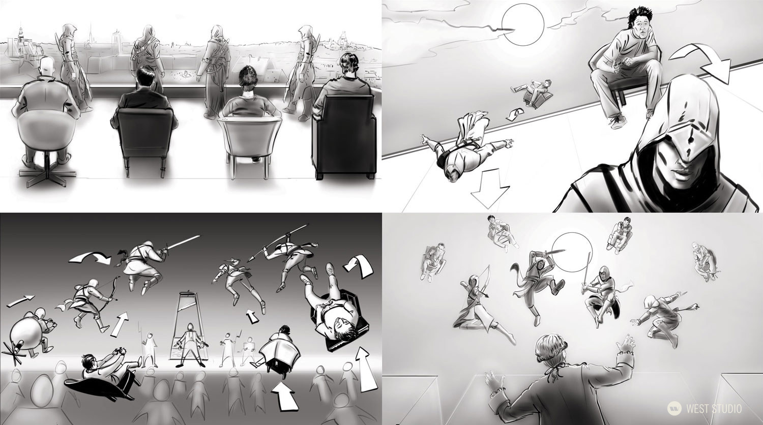 Assassin's Creed, Ubisoft, Commercial, Key Art, Storyboards, Neil Huxley, Digital Domain 