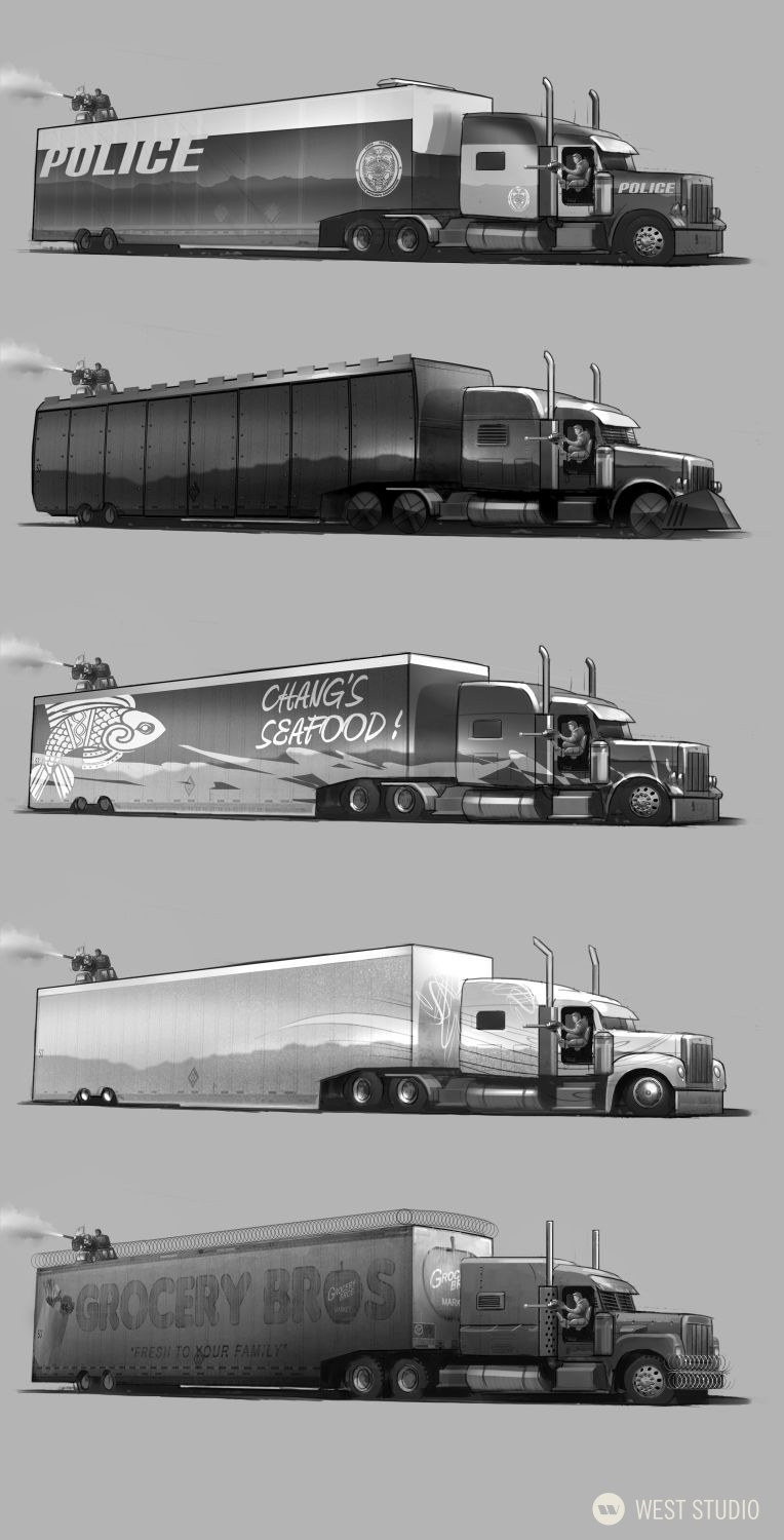 Concept Art, Vehicle Design, Character Concepts, Visual Development, Storyboards
