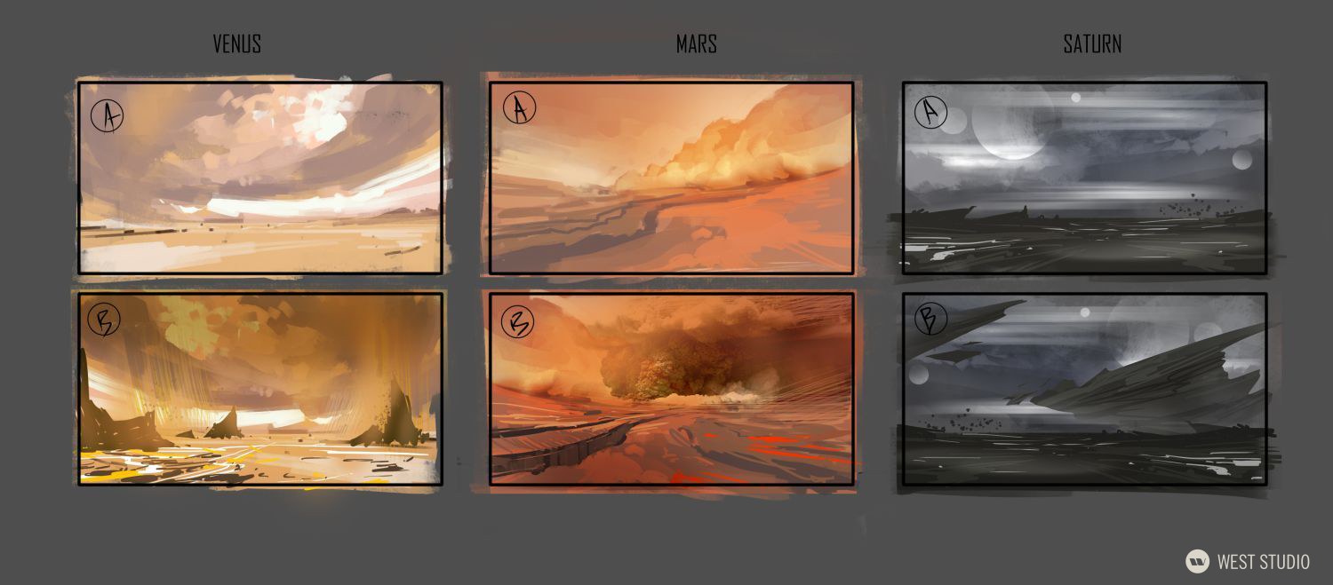 Honda, Digital Domain, Key Art, Concept Art, Location Design, Sci-fi, thumbnails