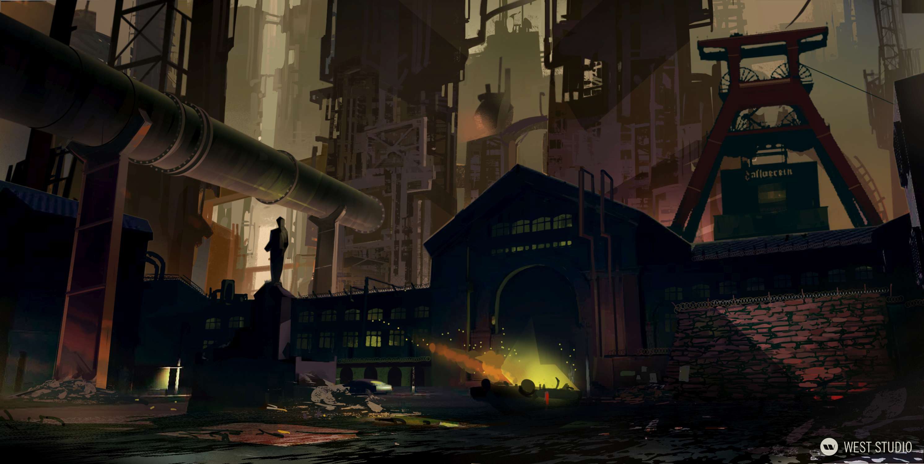 Concept Art, Stylized, Zombie, Capcom, Ninja Gaiden, Yaiba, Environment Concepts