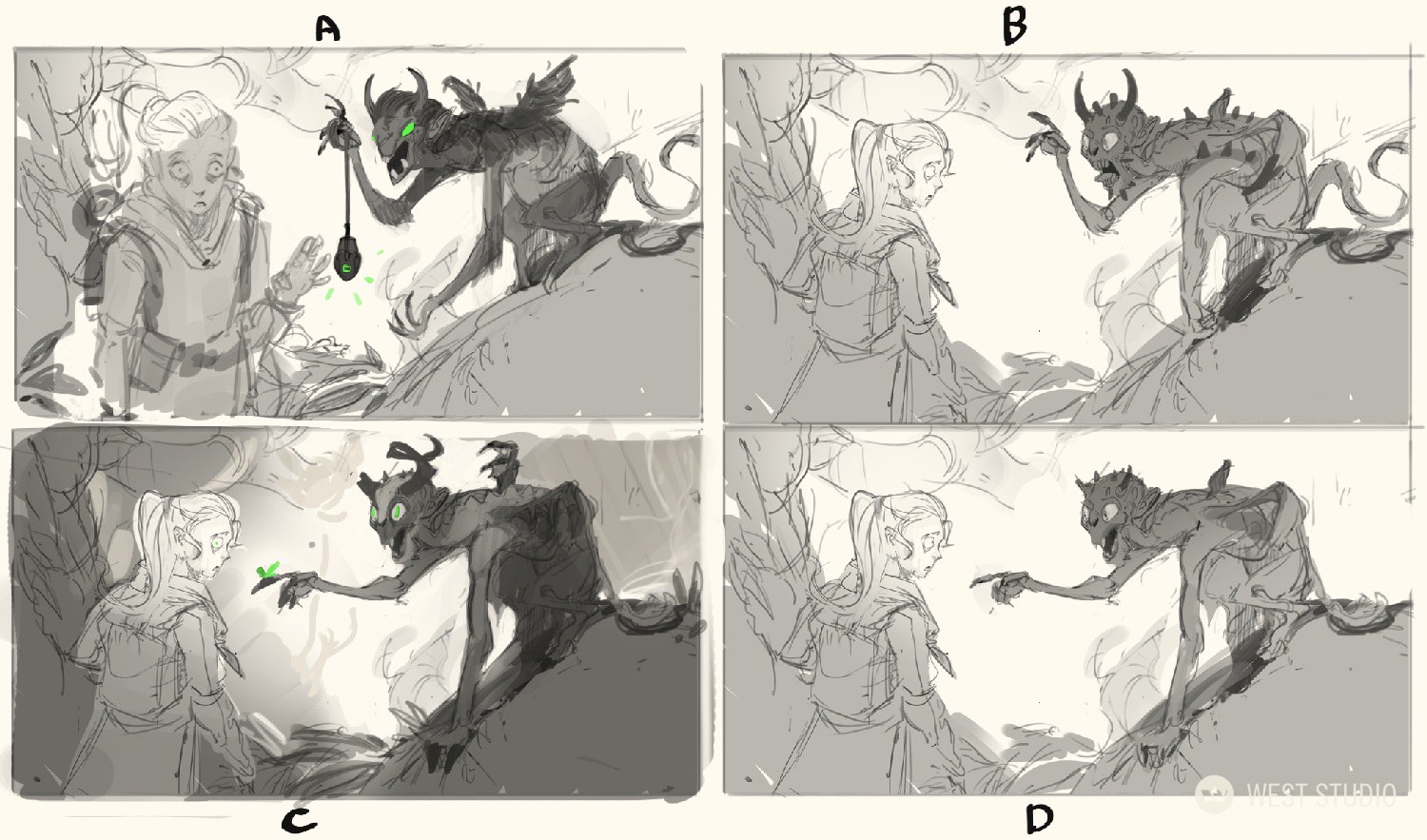 Riot Games, Tilt, Key Art, Storyboards, Character Design, West Studio, Visual Development, Narrative Design, TV, Commercial 