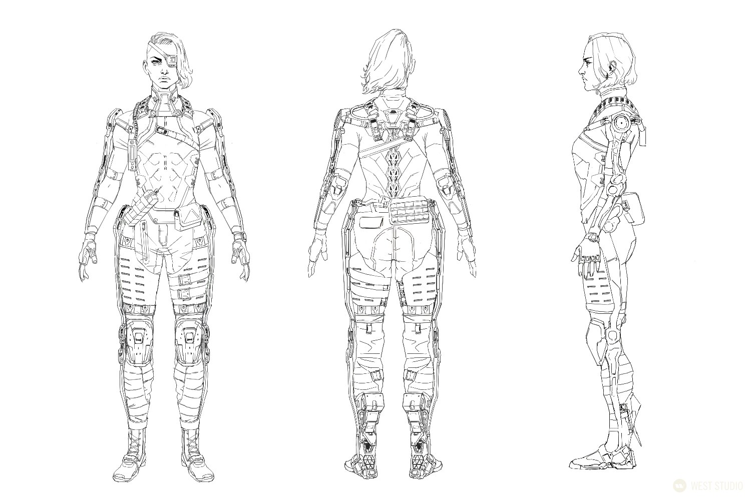 concept art, visual development, character design, game development, science fiction, sci-fi, realistic