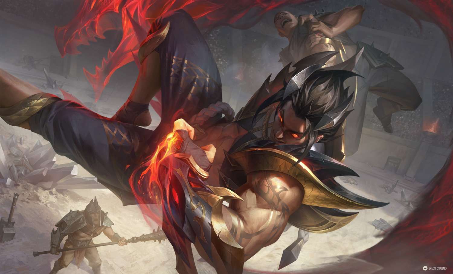 League of Legends, Riot Games, LOL, Splash, Illustration, West Studio, Mingchen Shen, Skins, Rendering, 