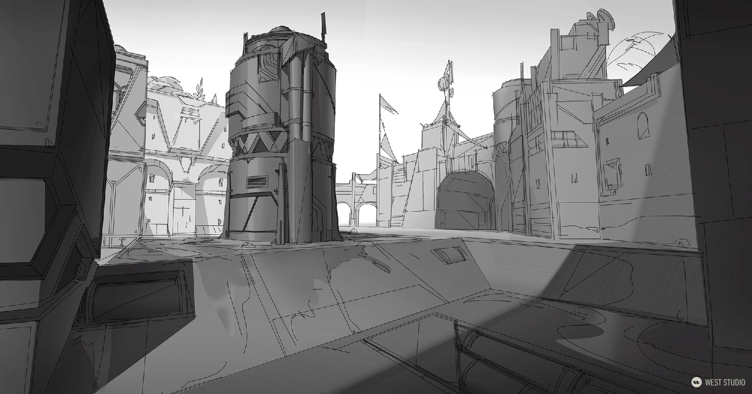 Riot Games, Riot, Valorant, Illustration, Environment Concepts, Concept Art, Game Development, In Game Art, West Studio, Digital Art, Location Design