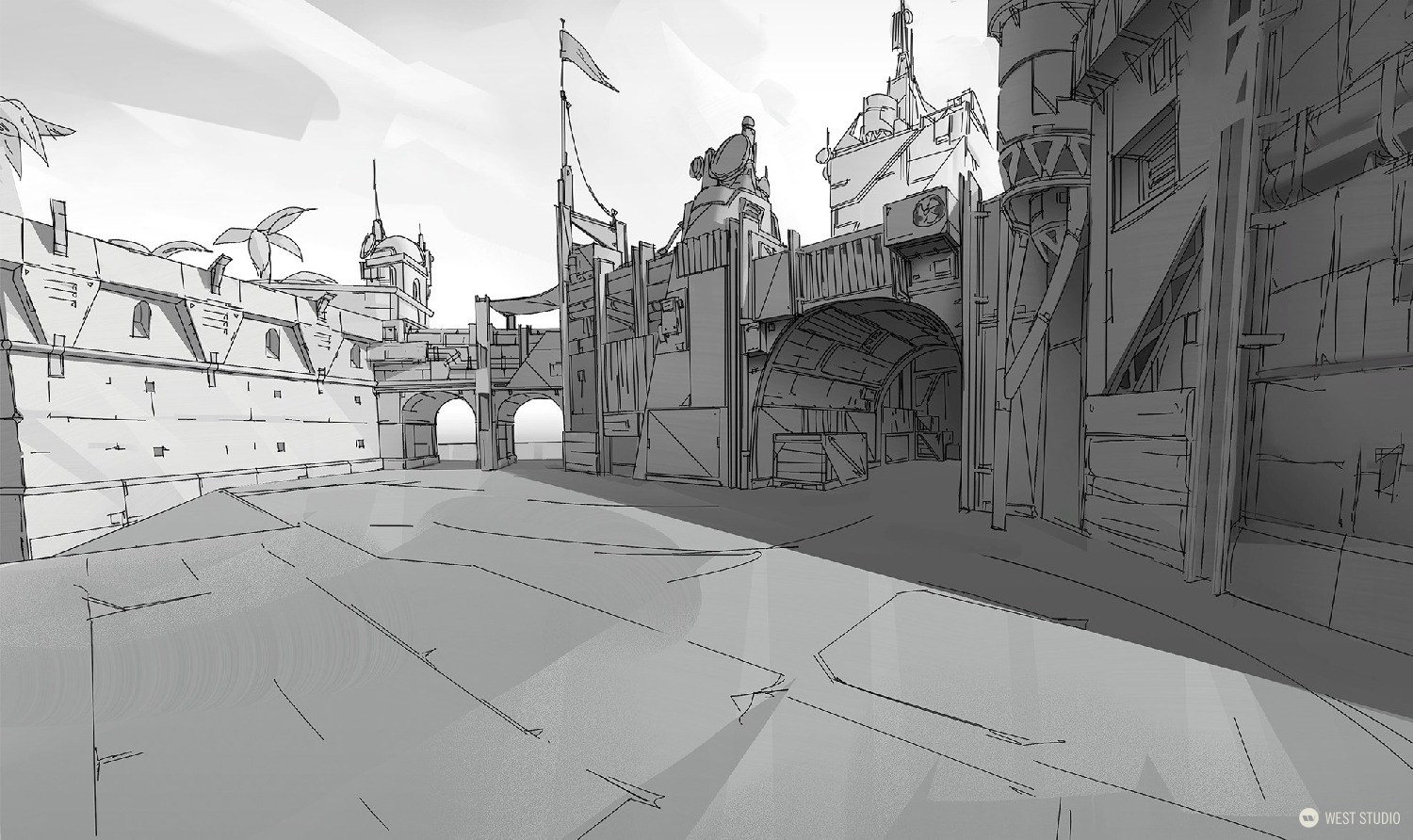 Riot Games, Riot, Valorant, Illustration, Environment Concepts, Concept Art, Game Development, In Game Art, West Studio, Digital Art, Location Design