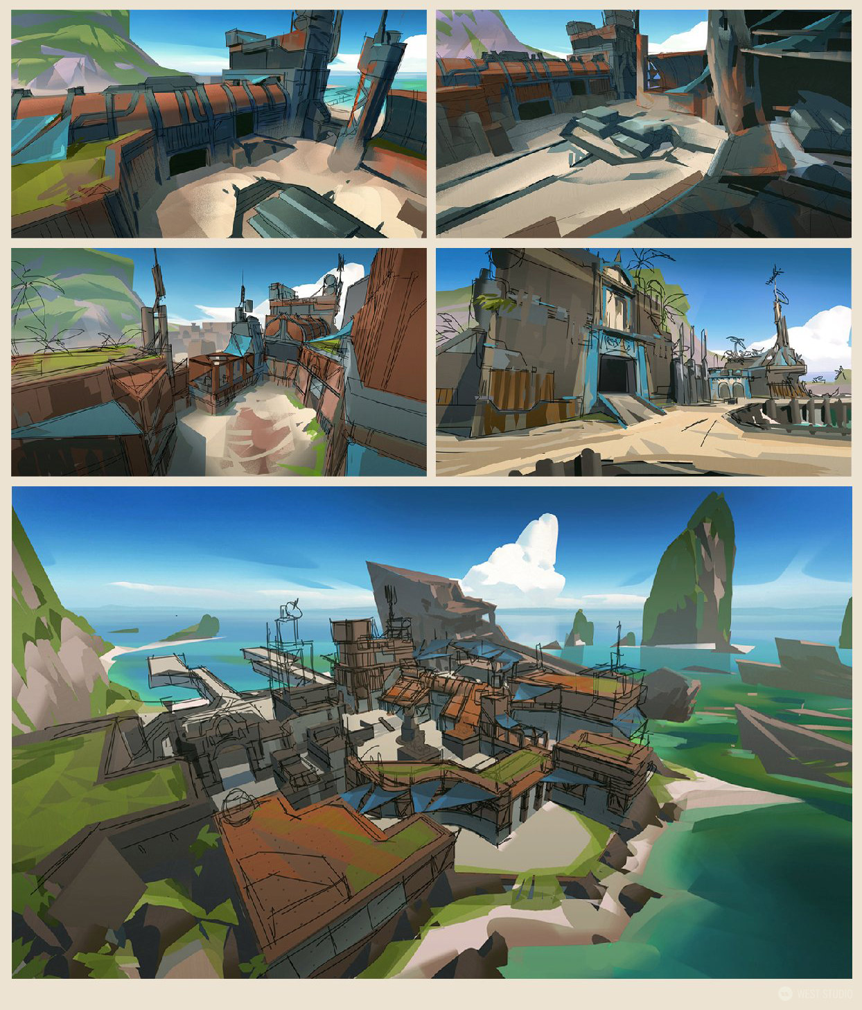 Riot Games, Riot, Valorant, Illustration, Environment Concepts, Concept Art, Game Development, In Game Art, West Studio, Digital Art, Location Design