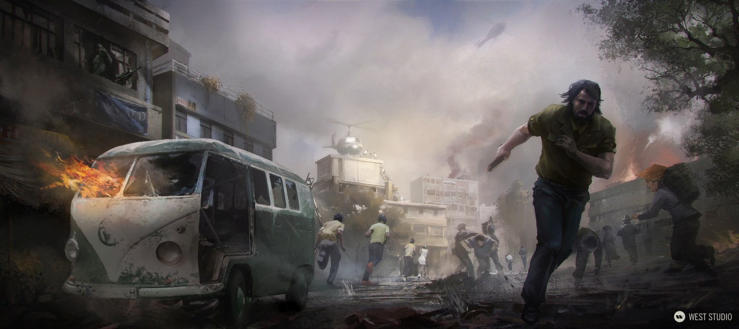 Big Red Button, West Studio, Concepts, Concept Art, Environment Concept, Key Art, Pitch Artwork