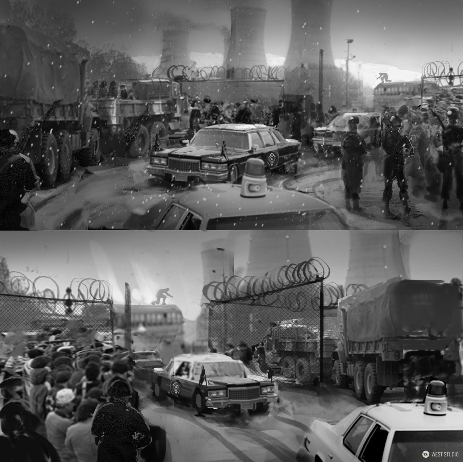 Big Red Button, West Studio, Concepts, Concept Art, Environment Concept, Key Art, Pitch Artwork