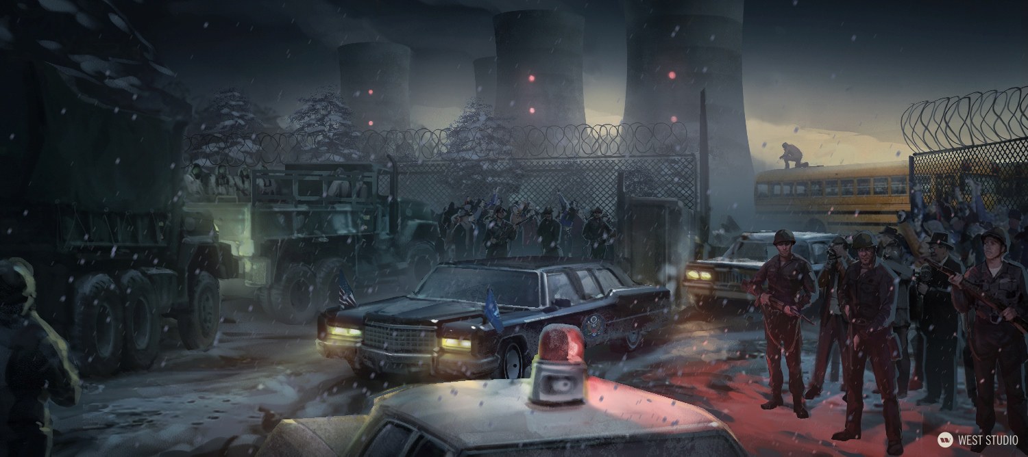 Big Red Button, West Studio, Concepts, Concept Art, Environment Concept, Key Art, Pitch Artwork