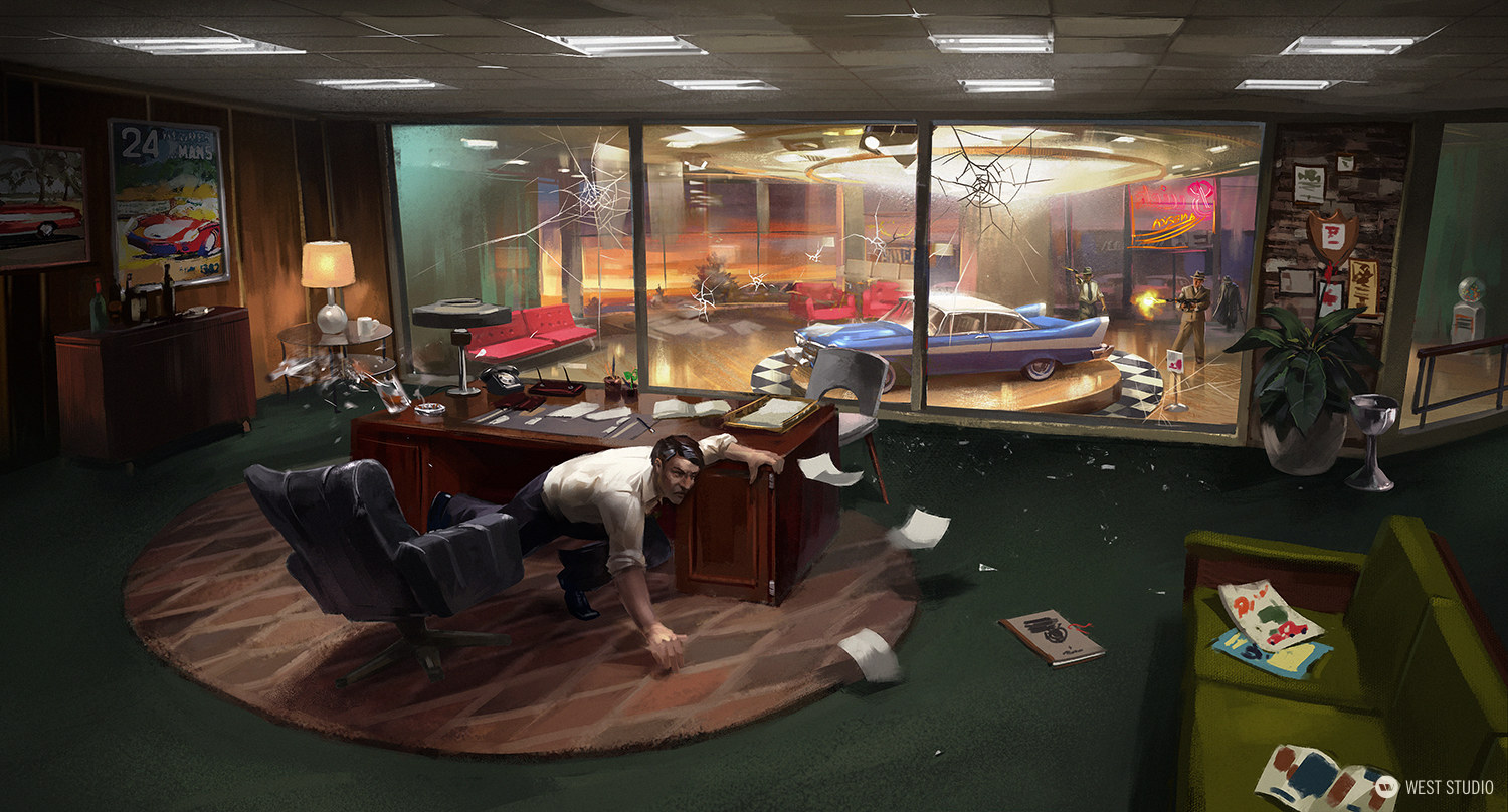 Big Red Button, West Studio, Concepts, Concept Art, Environment Concept, Key Art, Pitch Artwork