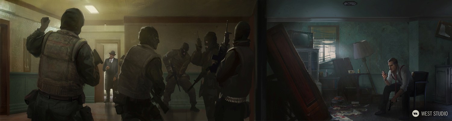 Big Red Button, West Studio, Concepts, Concept Art, Environment Concept, Key Art, Pitch Artwork