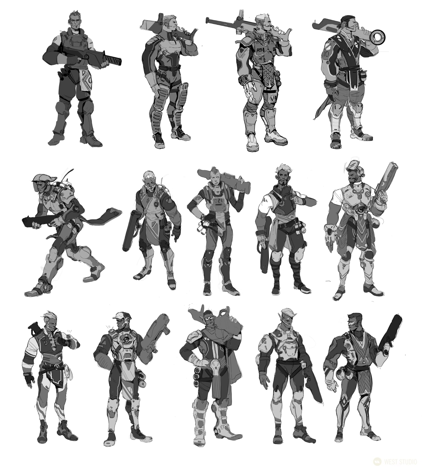 concept art, visual development, character design, game development, science fiction, sci-fi, realistic