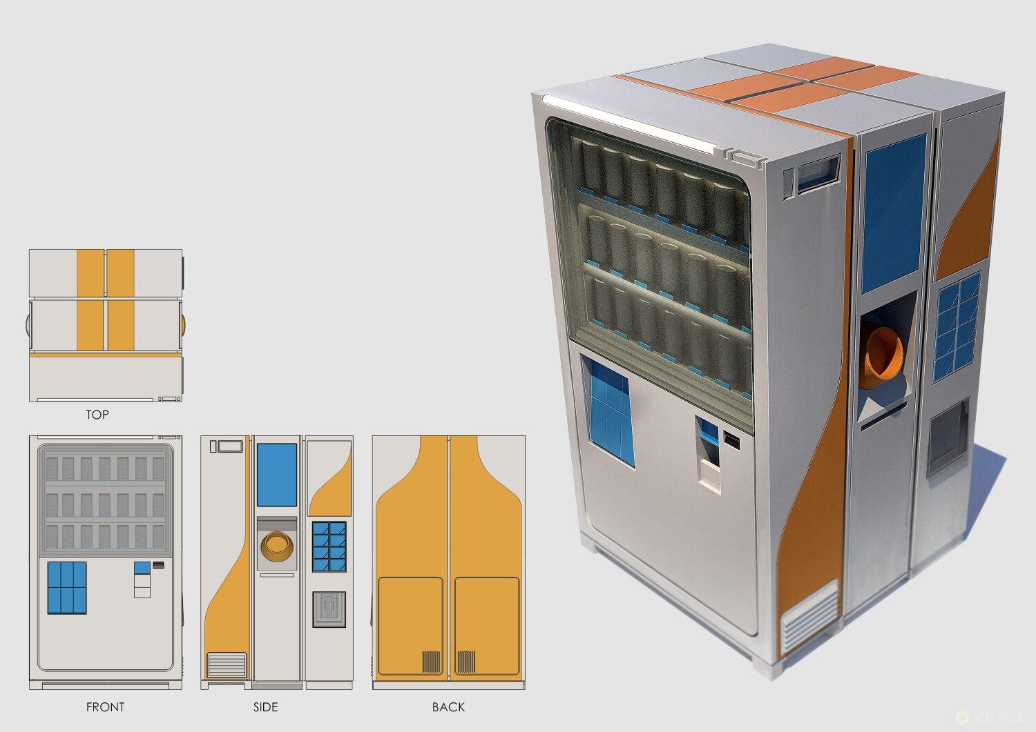 Riot Games, Riot, Valorant, Illustration, Game Development, In Game Art, West Studio, Digital Art, Map Development, Props, Prop Design, Vending Machine, Concept Art, Pearl