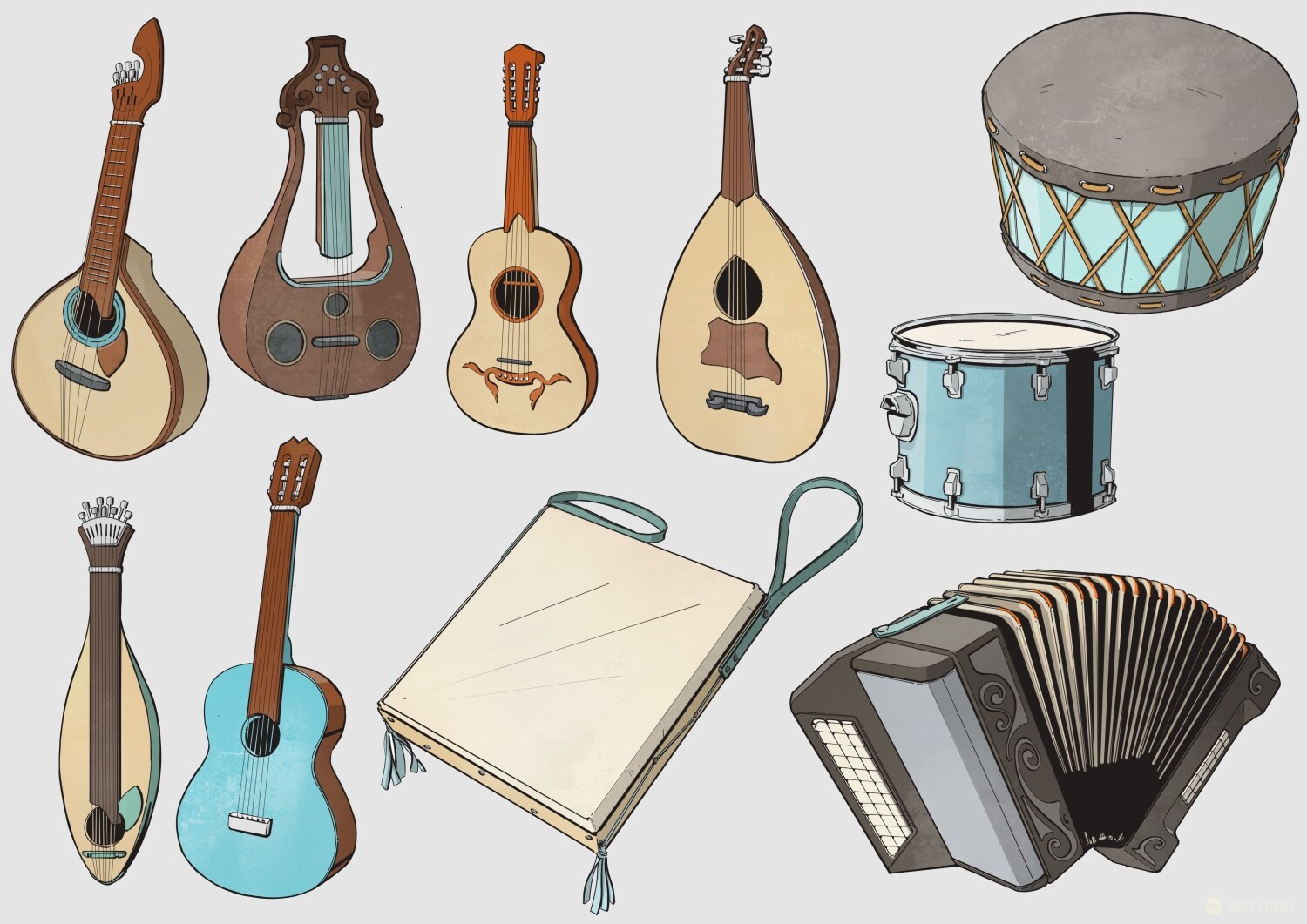 Riot Games, Riot, Valorant, Illustration, Game Development, In Game Art, West Studio, Digital Art, Map Development, Props, Music Equipment, Instrument Concepts, Concept Art, Concept Design, Valorant Map Pearl 