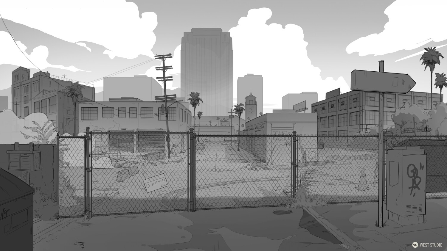 Riot Games, Riot, Valorant, Illustration, Game Development, In Game Art, West Studio, Digital Art, Map Development, Sunset, Sketch