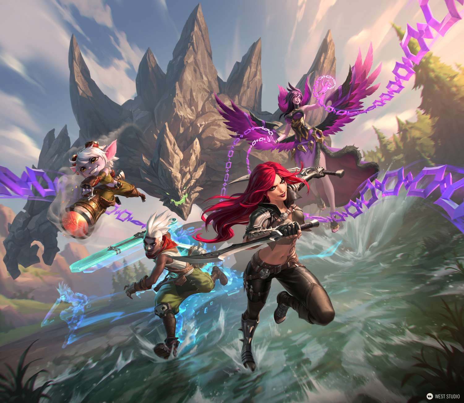 key art, illustration, Art Direction, concept art, Riot Games, League of Legends, 2023 season key visual