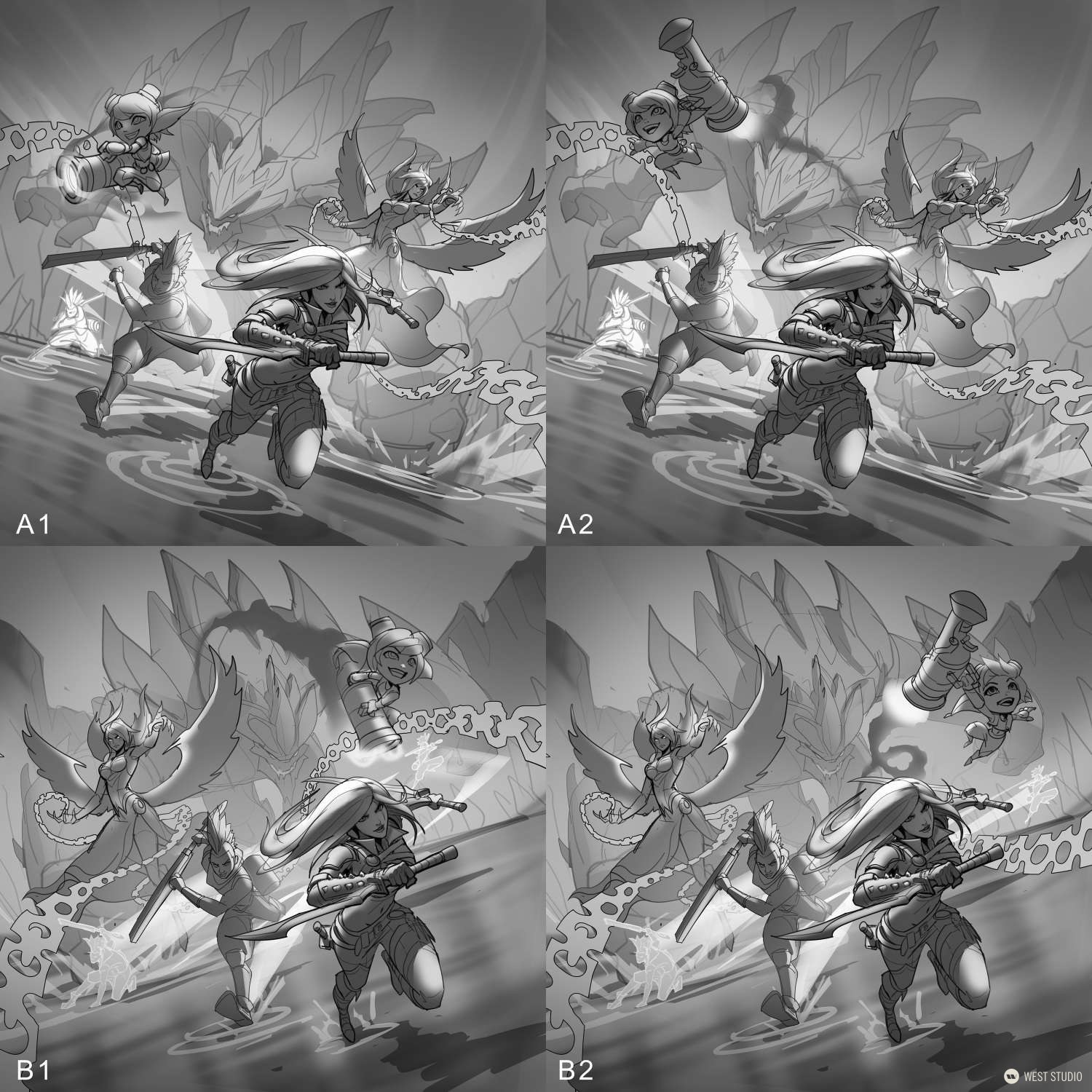 key art, illustration, Art Direction, concept art, Riot Games, League of Legends, 2023 season key visual