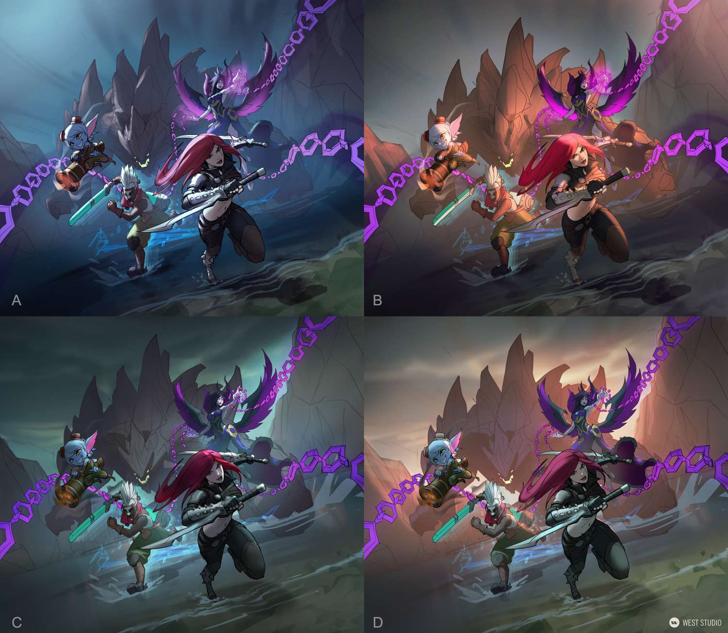 key art, illustration, Art Direction, concept art, Riot Games, League of Legends, 2023 season key visual