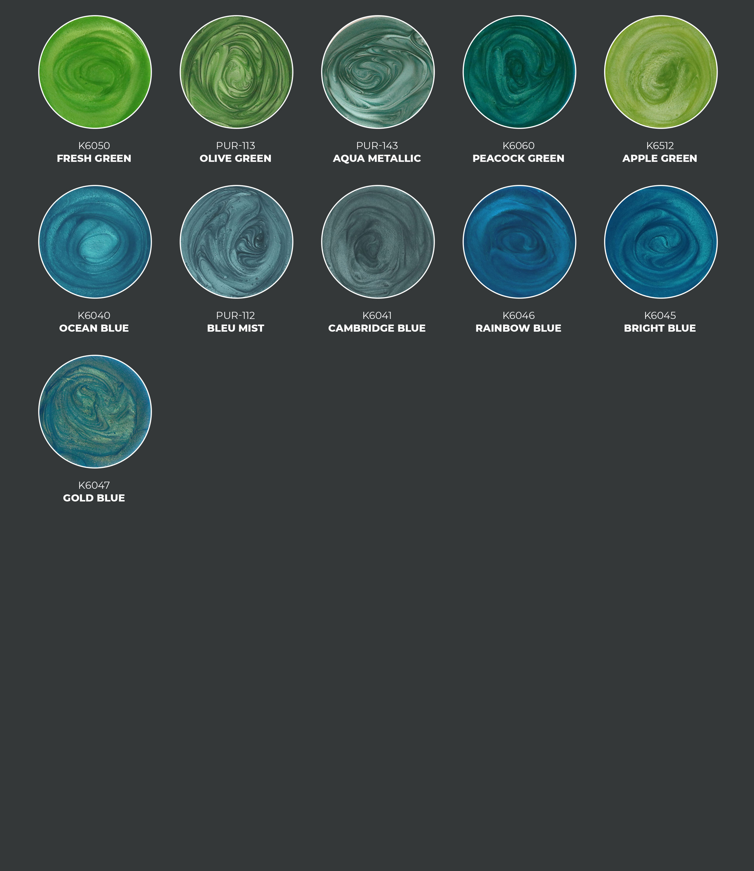 Metallic epoxy flooring colors