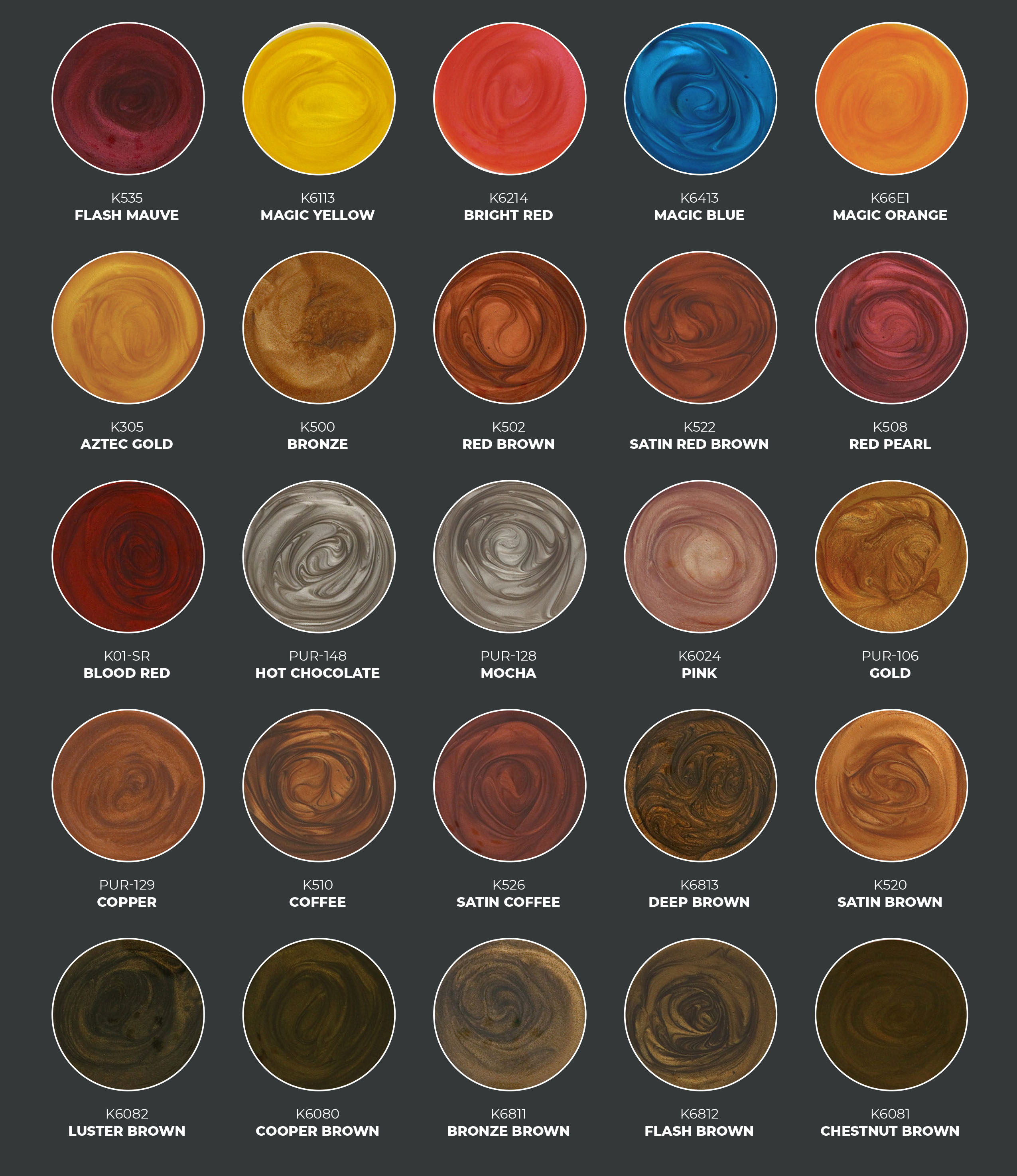 Metallic epoxy flooring colors