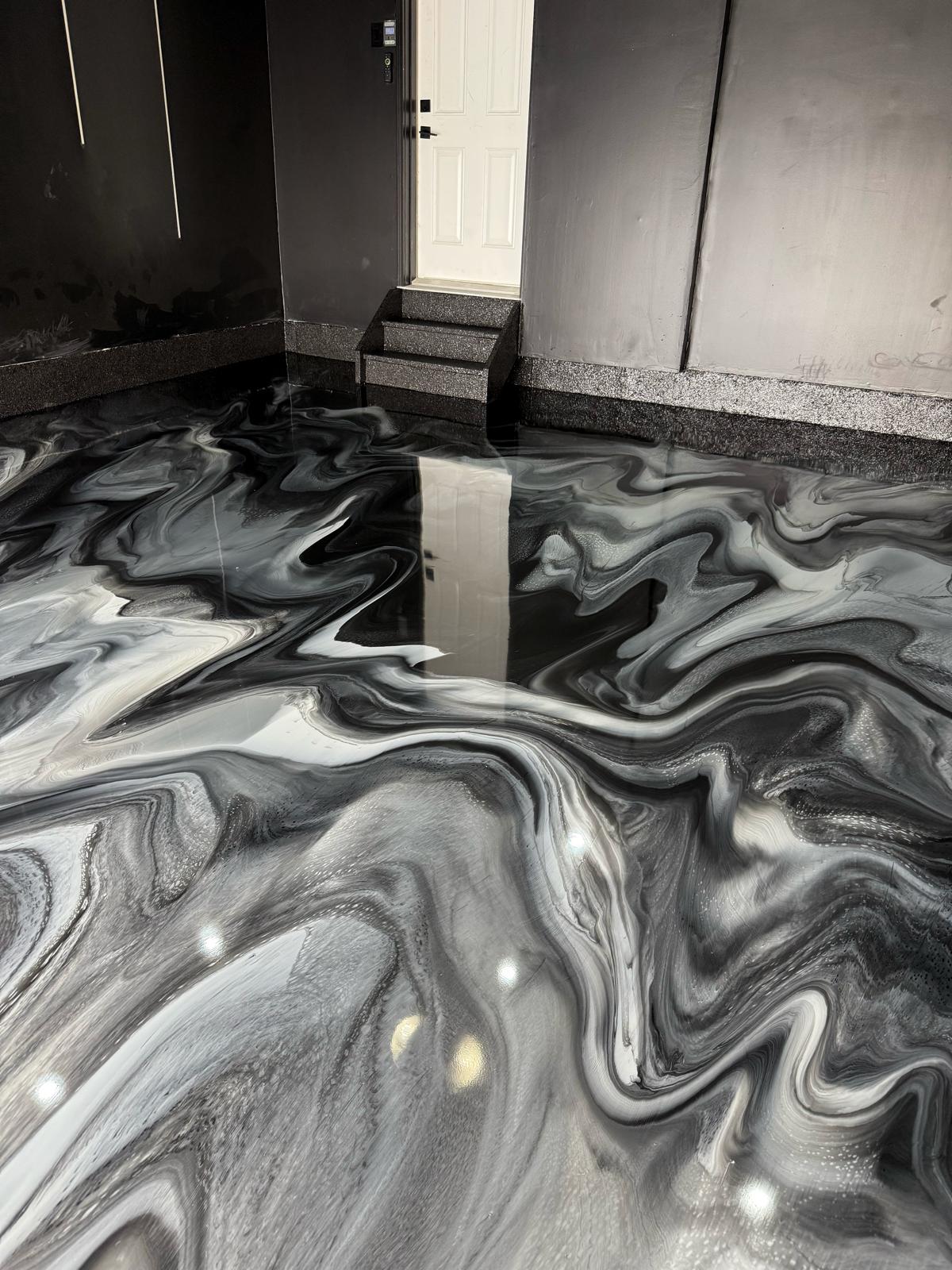 Metallic Epoxy Flooring Inside Home