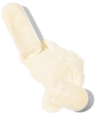 Two white capsules spilling white powder on a transparent background.