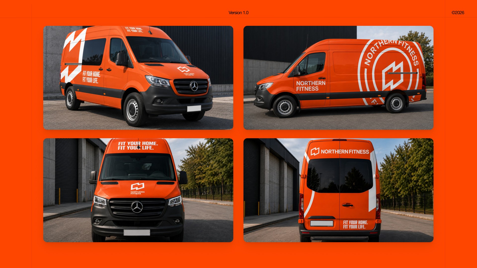 Northern Fitness orange Sprinter van wrap