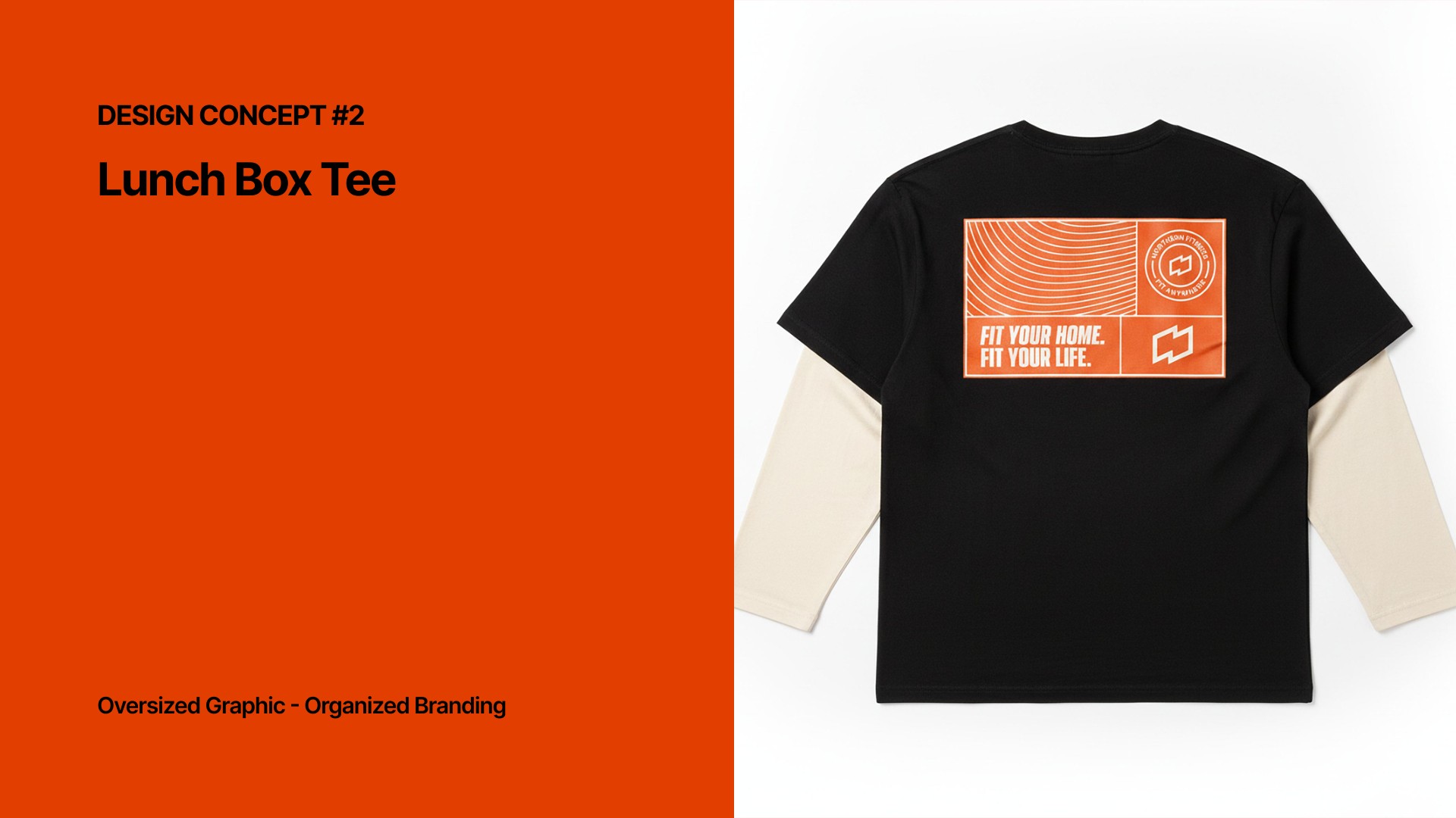 Lunch Box Tee concept with an orange back graphic