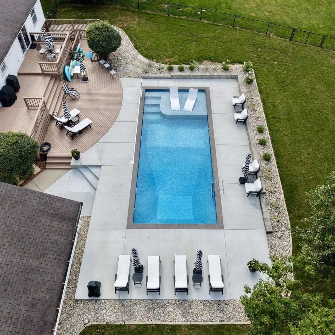 Custom outdoor living space by RFS Lawn and Landscapes in West Chester Ohio