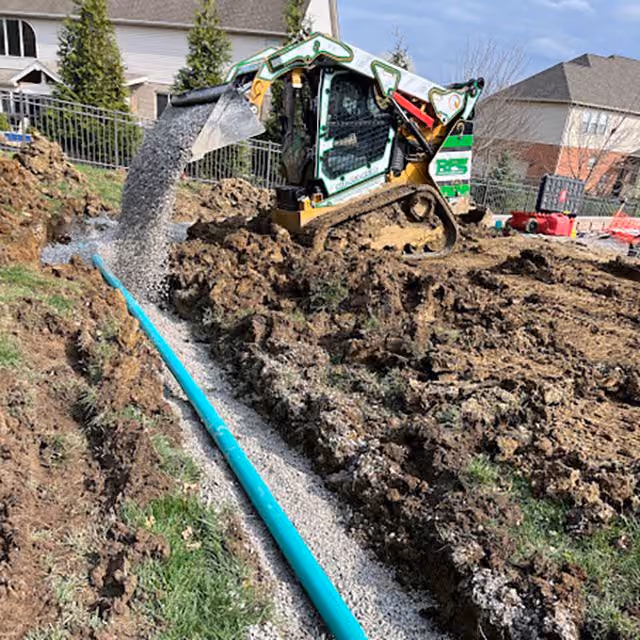 Professional landscape drainage installation near me by RFS Lawn and Landscapes in West Chester Ohio