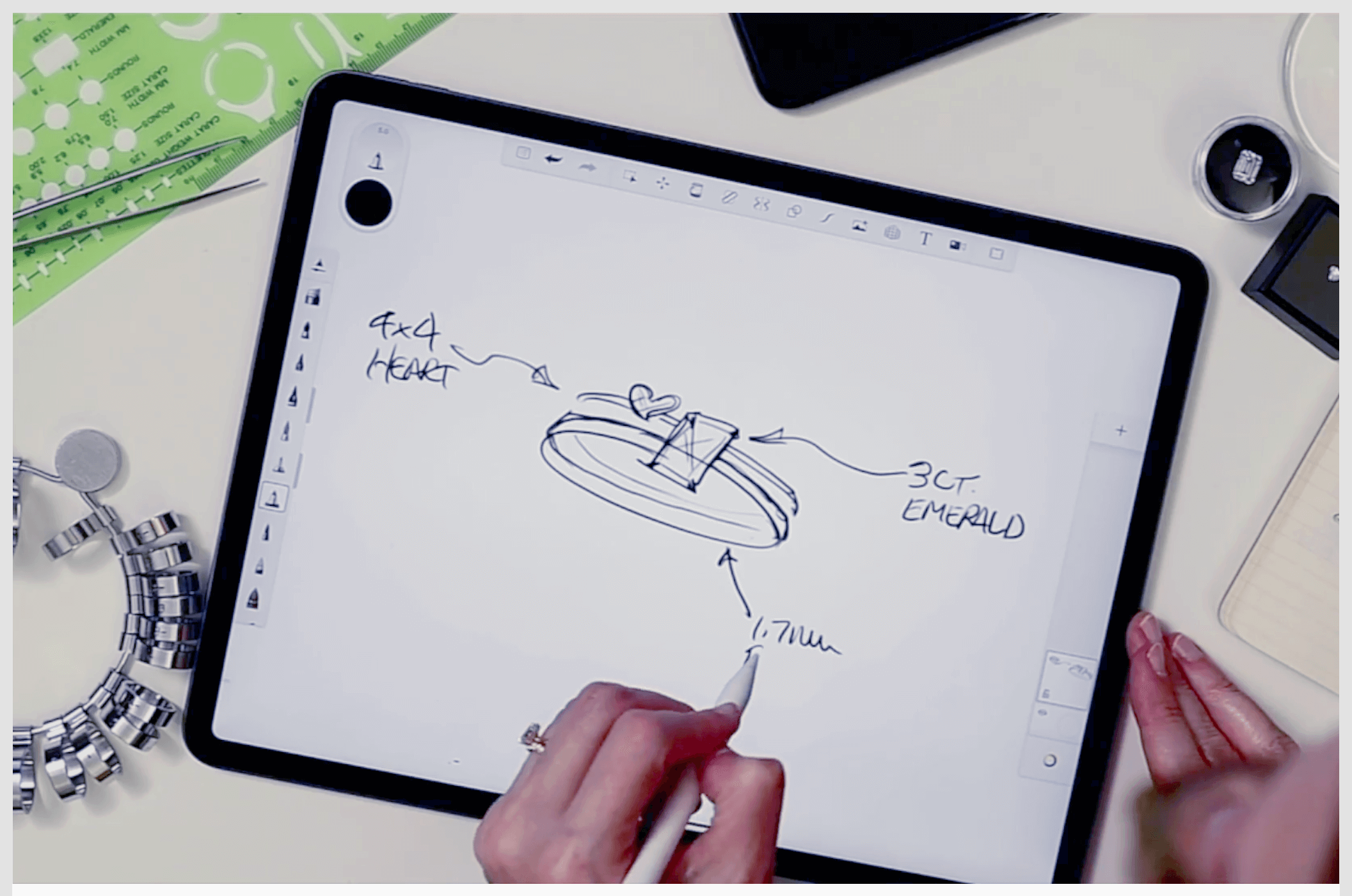 SketchBook drawing interface