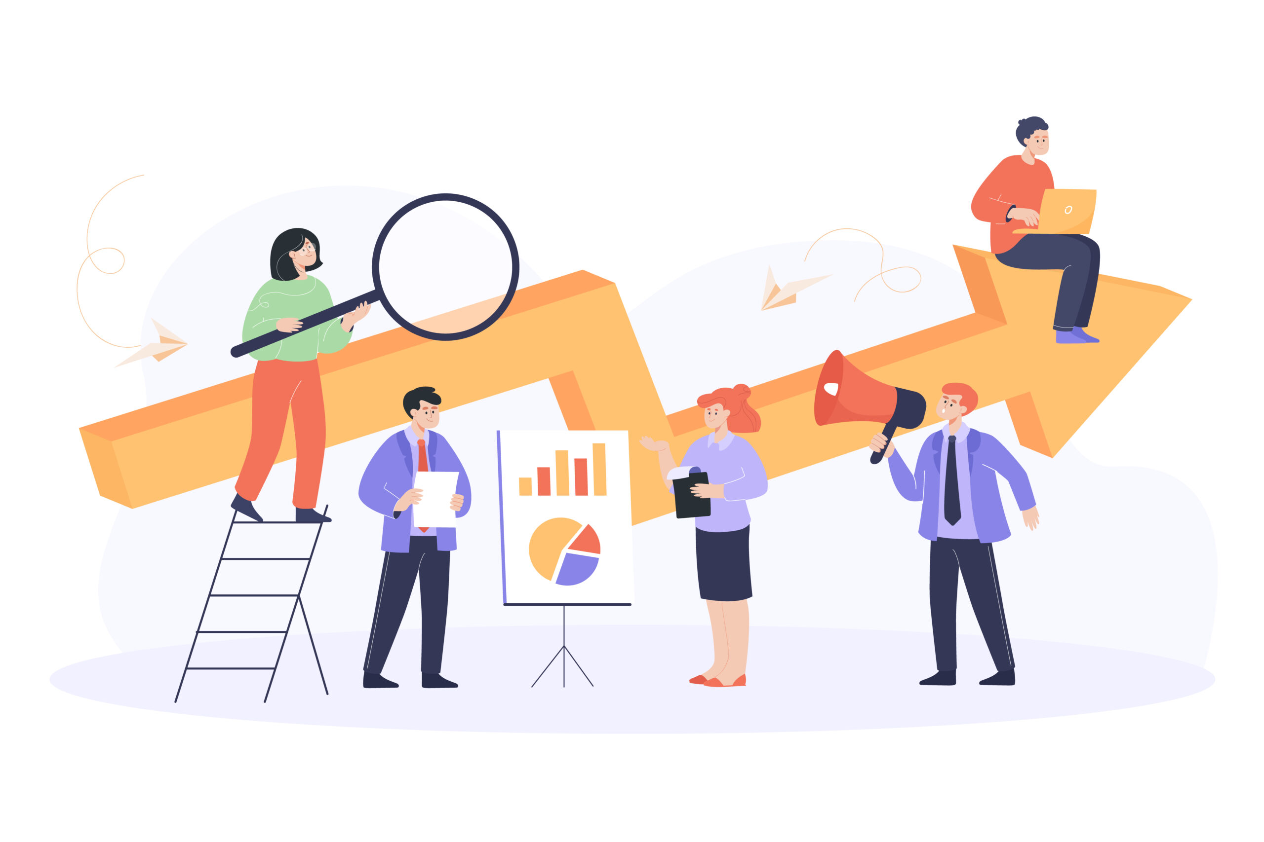Colleagues working together on a project