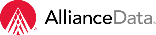 Alliance Data logo with stylized red circle and black text.