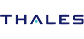 Thales company logo with stylized lettering.