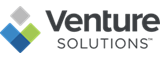Venture Solutions logo with blue and green diamond shapes on the left.