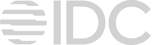 IDC company logo with stylized horizontal lines forming a circle and bold letters IDC.