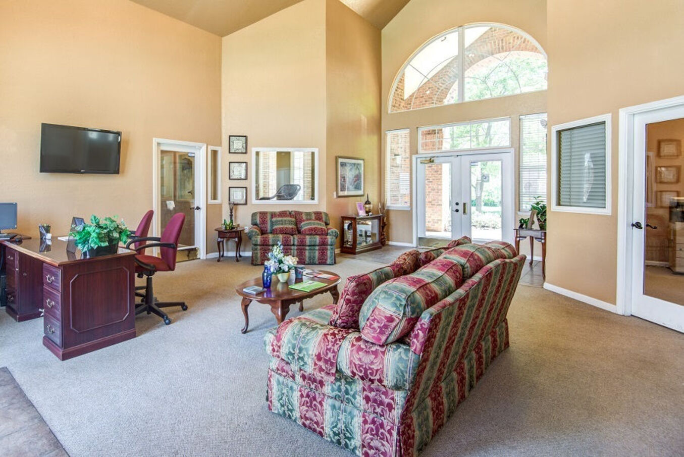 Leasing office lobby