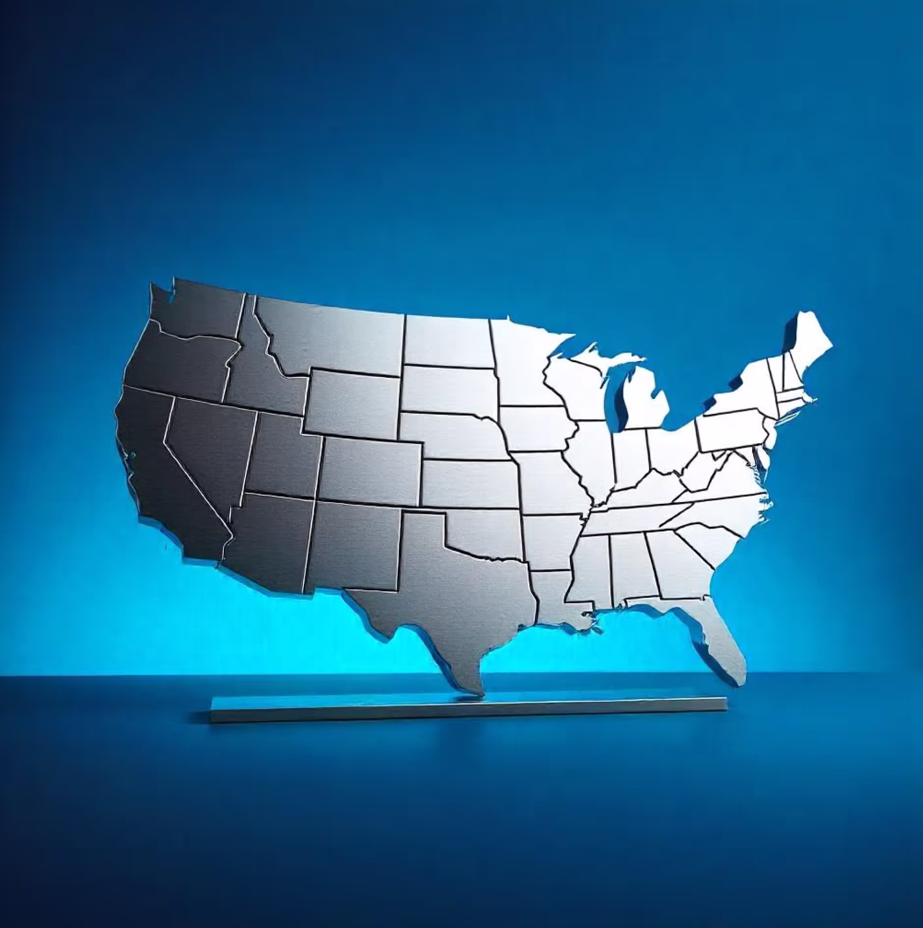 Map Image with bluish gradient